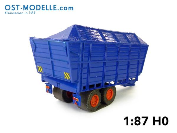 Fortschritt HTS90.04 T088 Schwerguthäckselaufbau F997 - mit Gleisbandfahrwerk dunkelblau rot